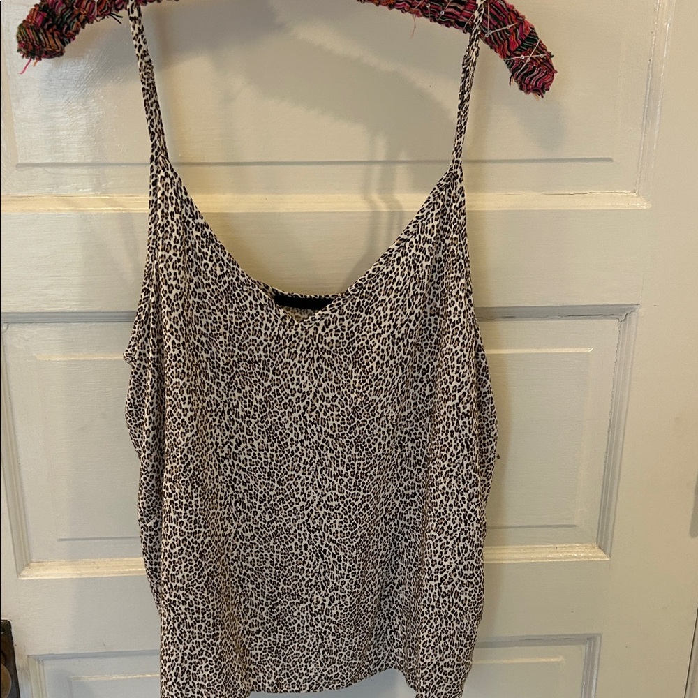 Jenni Kayne Leopard Print Silk Cami in Neutral Tones